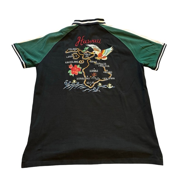 Polo Ralph Lauren Other - Polo Ralph Lauren Hawaii Tour Jacket Polo Shirt Tiger Embroidered Black Green L